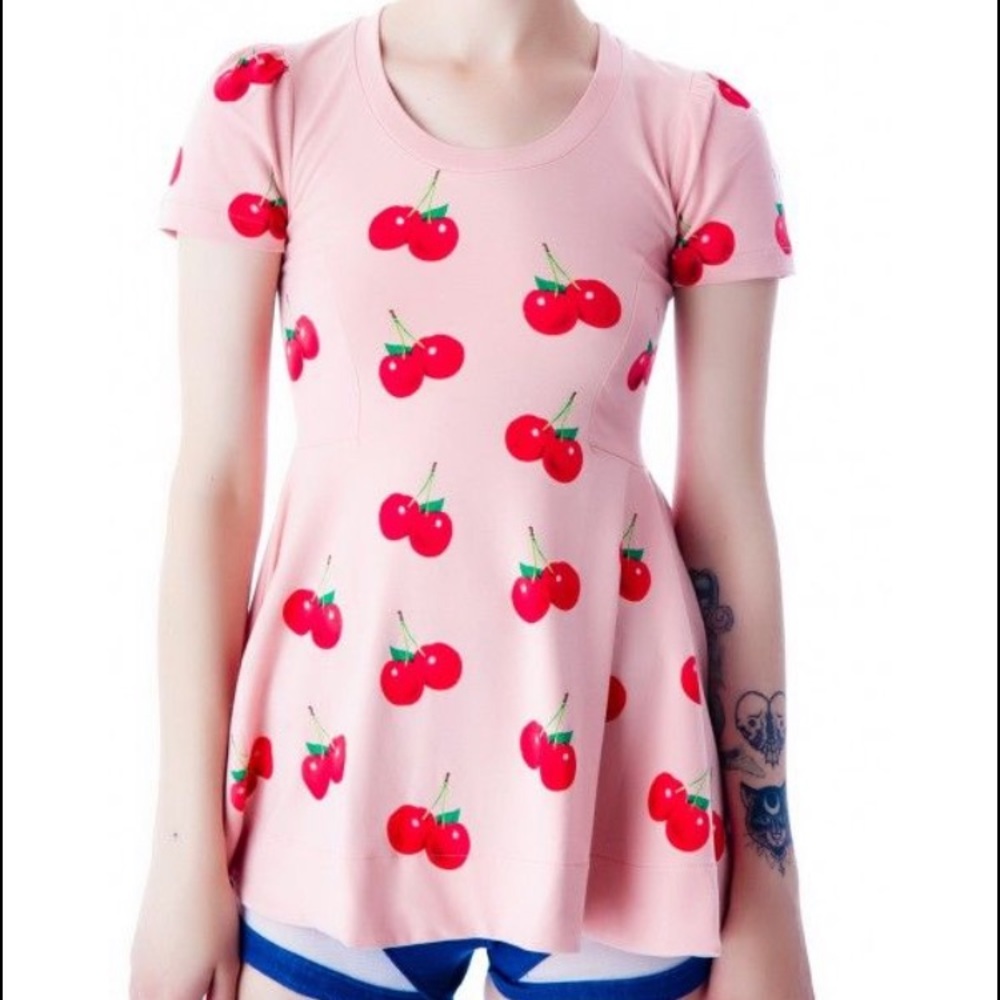 Wildfox Couture Cherry babydoll top size XS